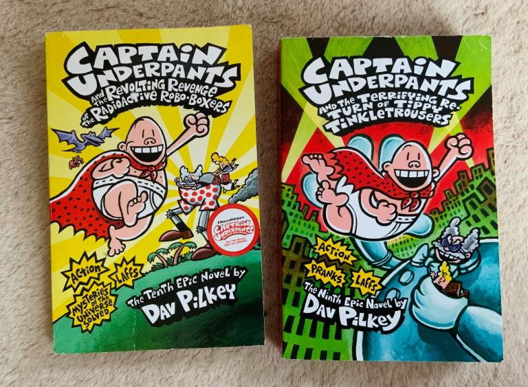 Captain Underpants Books by Dav Pilkey – Good Condition