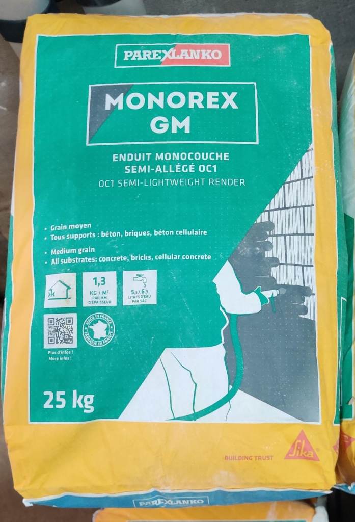 PAREX LANKO MONOREX GM 25kg Semi-Lightweight Render – New