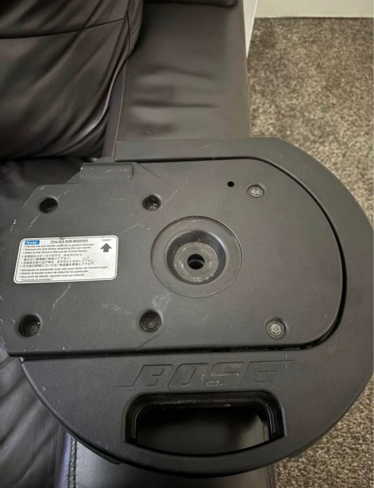 Bose spare wheel well subwoofer