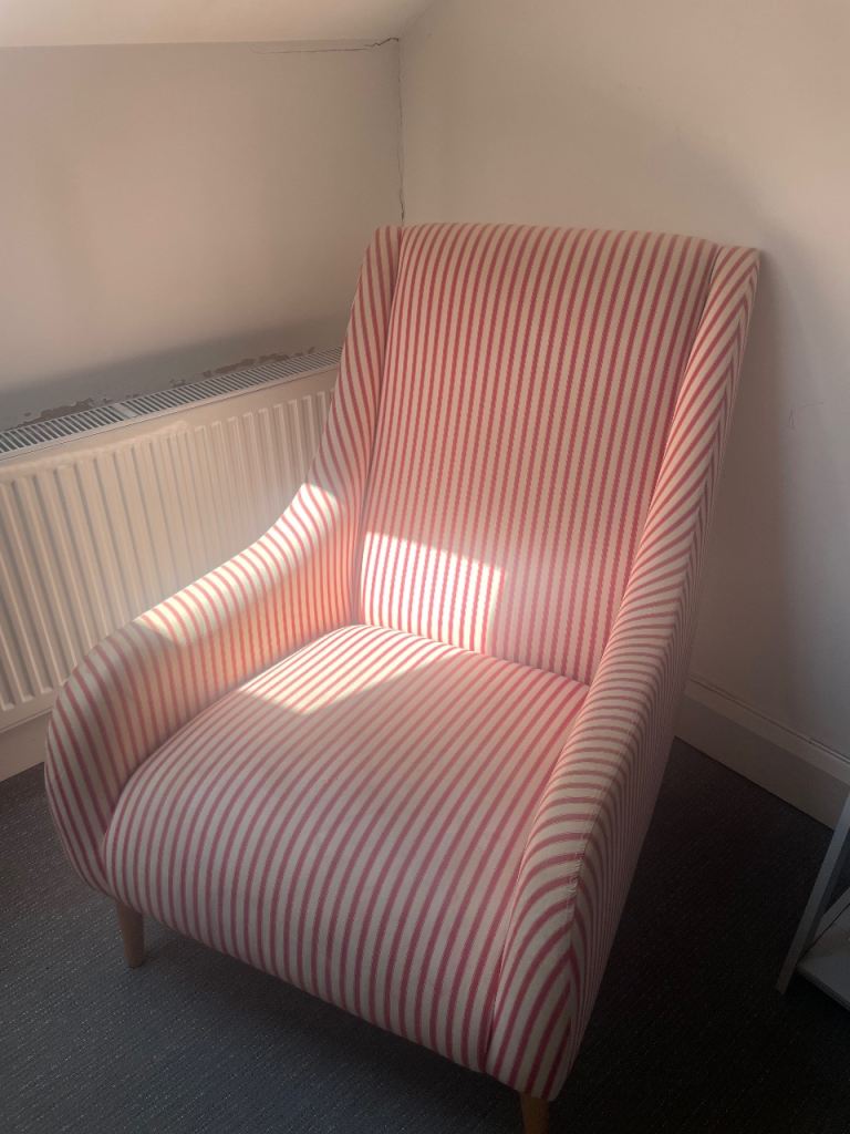 Comfortable stripy armchair 