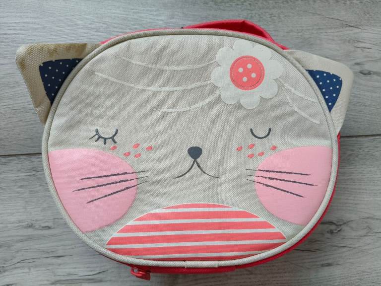 Kids cat face lunch box/bag