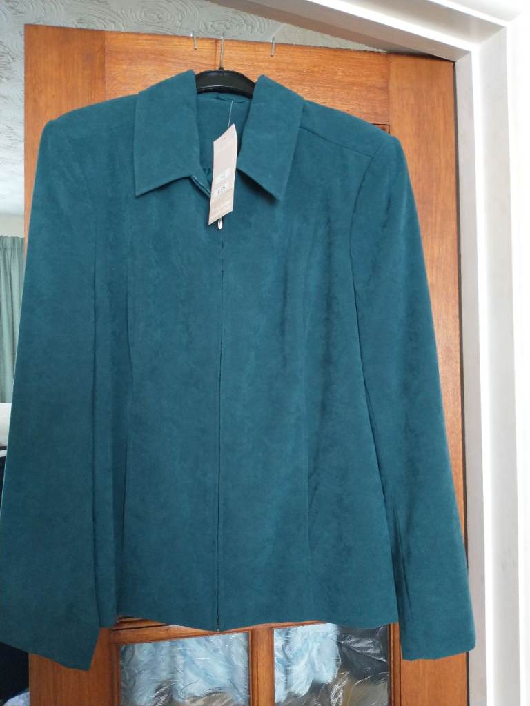 JACKET (SMART) SIZE 14. DARK JADE. BERKETEX. NEW, STILL LABELLED.