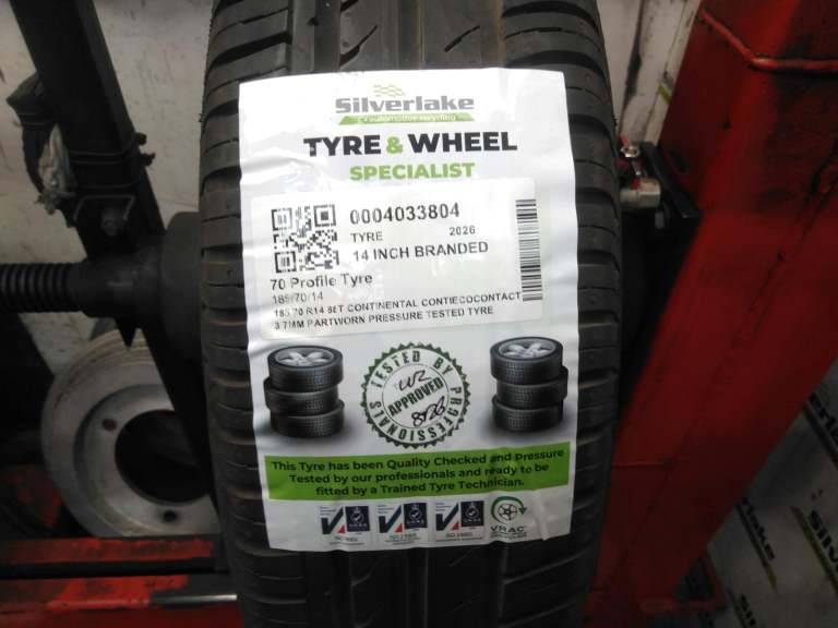 185 70 R14 88t Continental Contiecocontact 3 7mm Partworn Pressure Tested Tyre