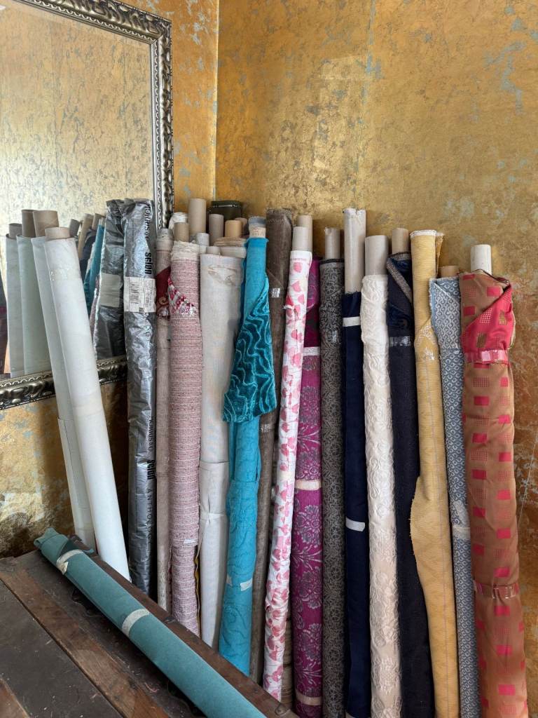 Various upholstery fabrics