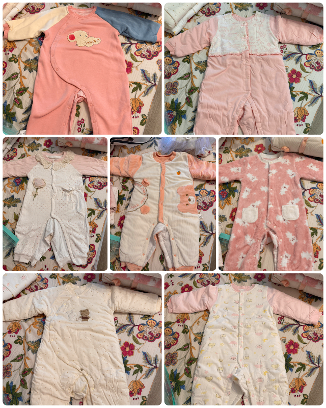 Bundle of 7 Baby Bodysuits / Sleepsuits / All-in-one - 100% NEW