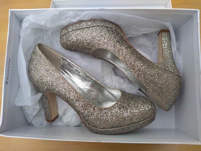 Sparkly silver shoes