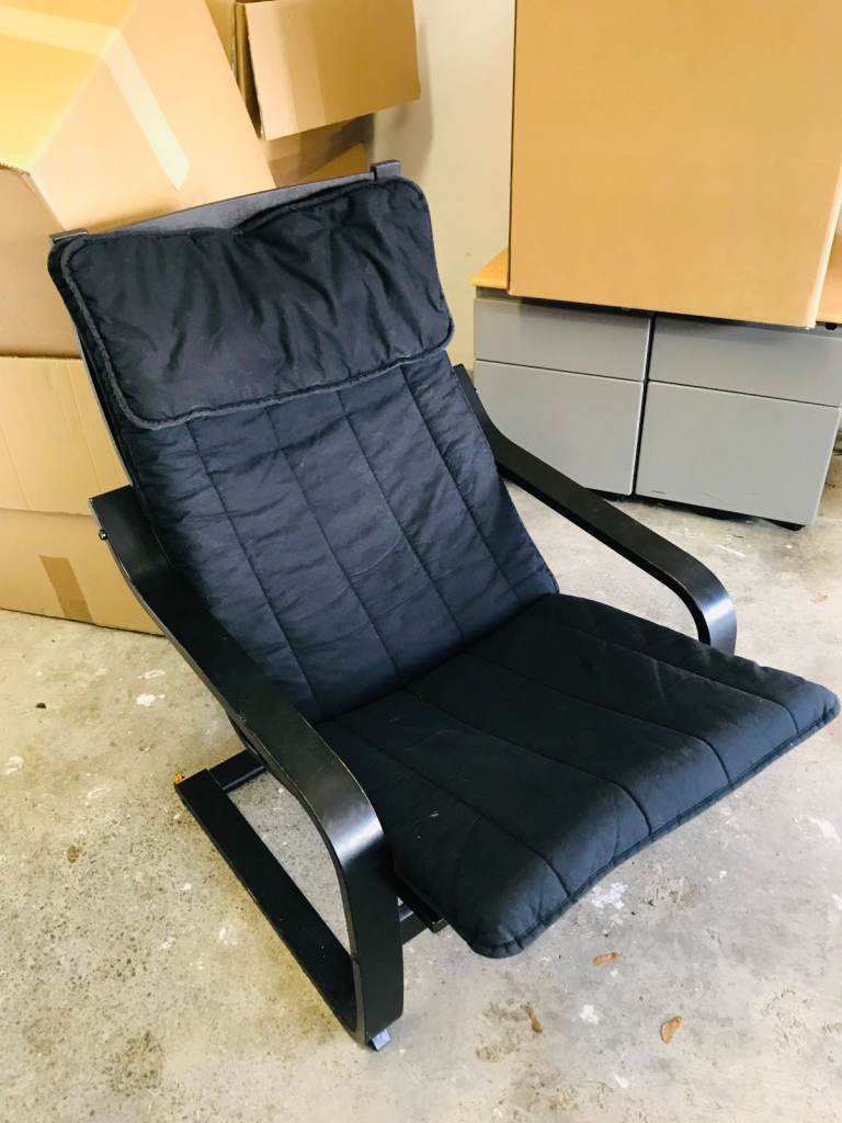 IKEA POANG BLACK CHAIR