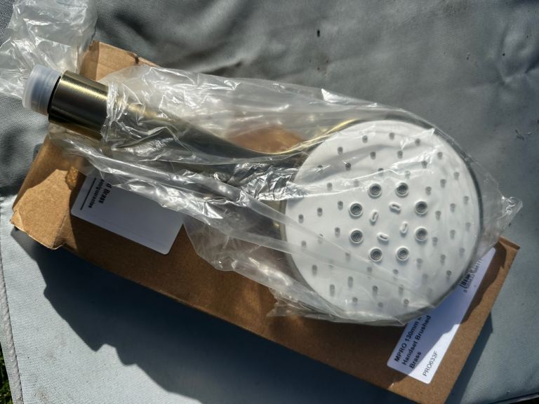 Crosswater MPRO 130mm Multi-Function Shower Handset - Brushed Brass