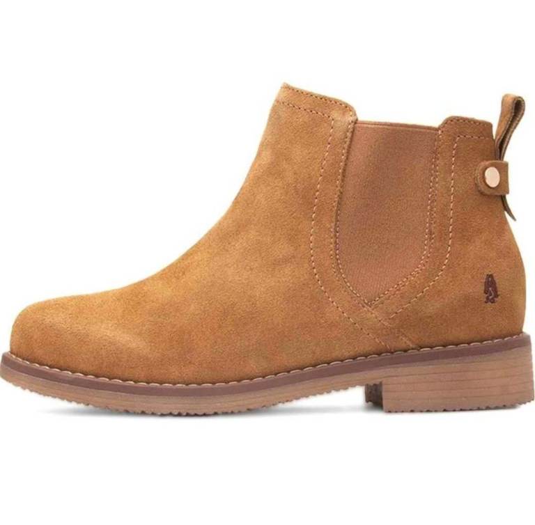 Hush Puppies Women's Suede Ankle Boots – New, Tan Brown