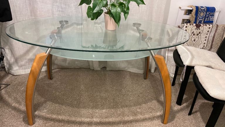 Dining table and four chairs