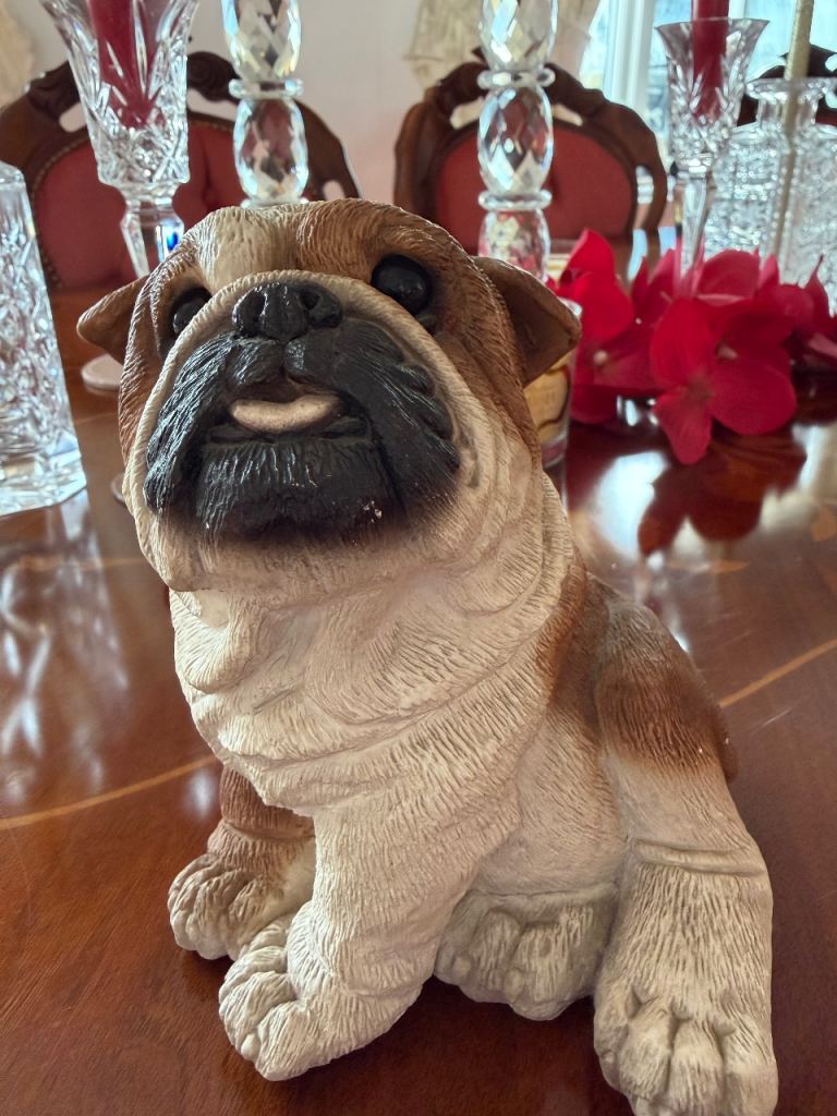 Vintage UDC Classic Critters 1988 Bulldog Puppy Statue Figurine 5.5 inch Tall