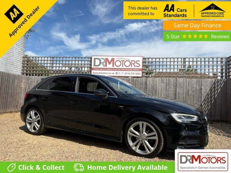 2018 Audi A3 1.0 TFSI 30 S line Sportback 5dr Petrol Manual Euro 6 (s/s) (116 ps) Hatchback Petro...
