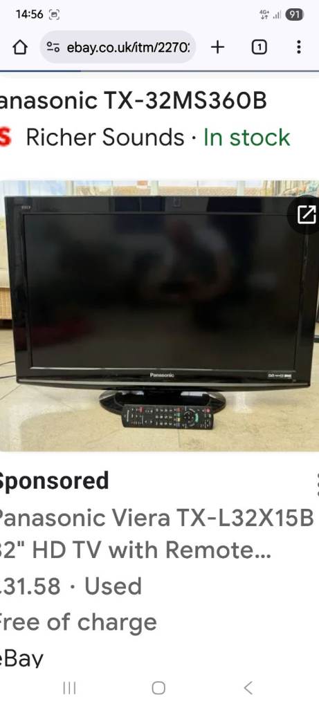 image for Panasonic 32" hdtv