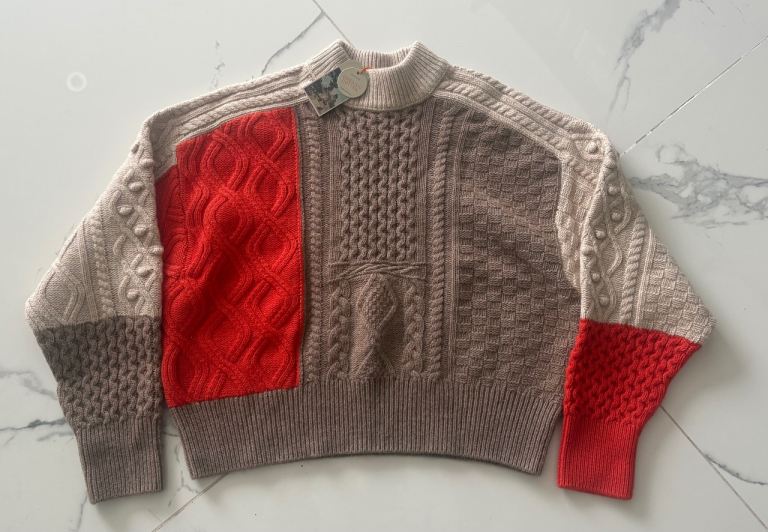 Nudie Jeans - Brand New Organic Cotton Jumper - Multicoloured Cable Knit