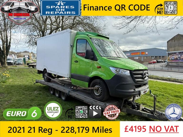 2021 21 Reg Mercedes Benz Sprinter Eu6 315 CDI Progressive MWB Fridge NO VAT