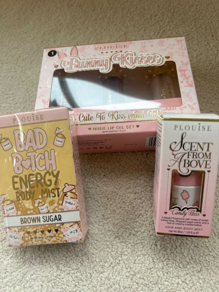 P.Louise Bunny Kisses Lip Oil Set & Body Mists - New