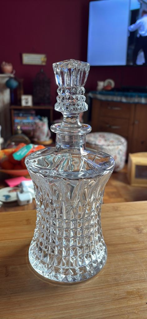 Vintage Gorham Full Lead Crystal Decanter with Stopper by Nachtmann of W Germany