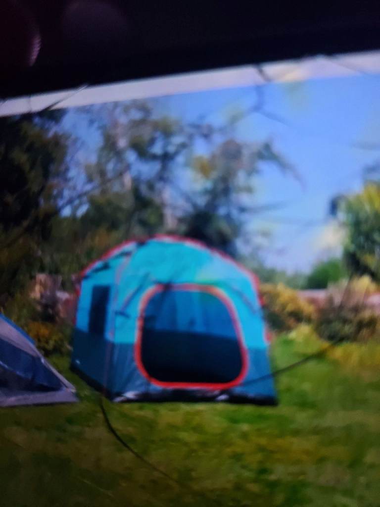 Blue and Red Camping Tent – Excellent Condition