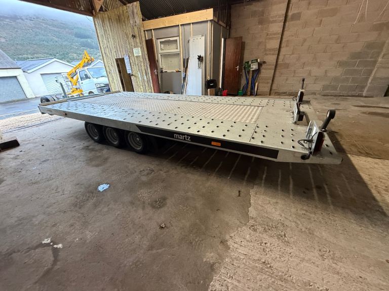 Car transporter trailer, hydraulic tipping, 6 wheel, As New- NEVER USED