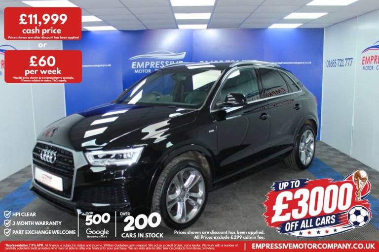 2018 68 AUDI Q3 1.4 TFSI COD S LINE EDITION SUV 5DR PETROL MANUAL EURO 6 (S/S) (