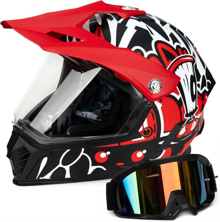 New in packaging - Favoto Full Face Helmet, ECE Approved - Youth, Lightweight ABS/EPS - Small