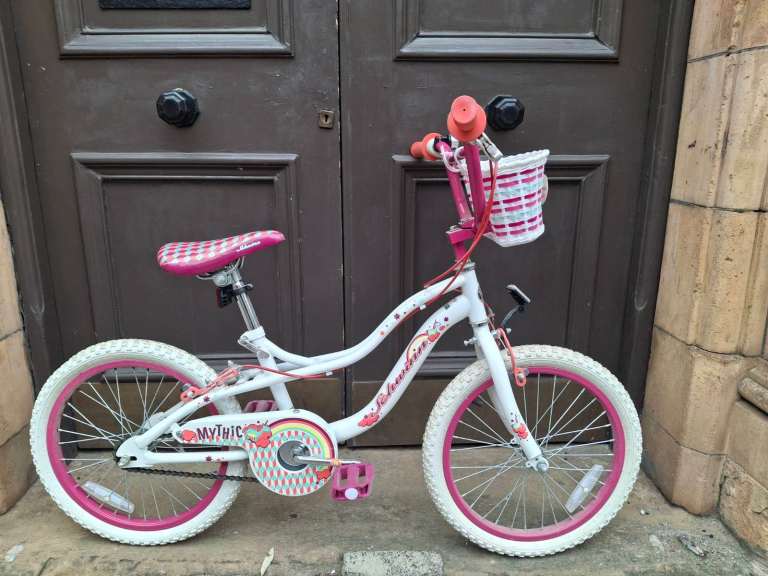 Kids Bike with Basket – Pink & White, Good Condition