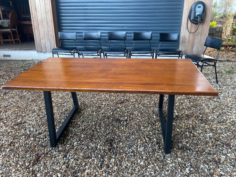 John Lewis vintage antique style industrial dining table 