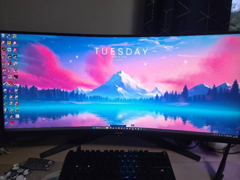 TUF Gaming VG34VQL3A Curved Gaming Monitor – 34 inch WQHD (3440 x 1440)