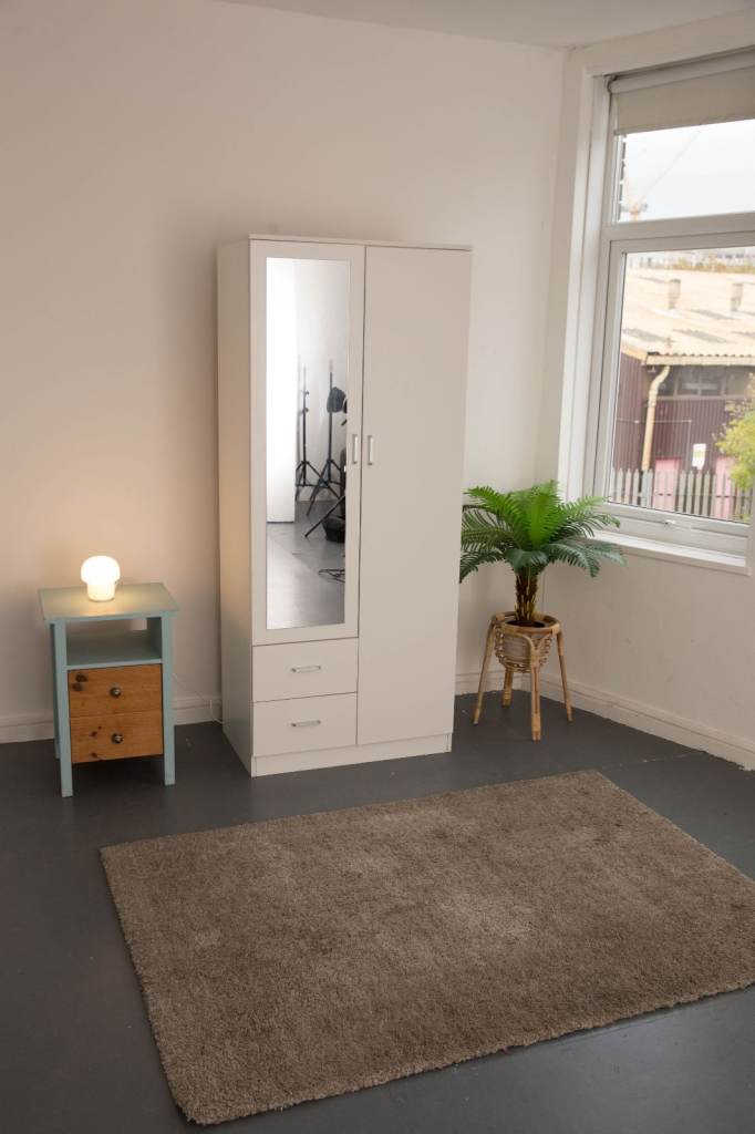 ✅ Cheap New 2 Door Wardrobe with Mirror & Drawers – Delivery Available