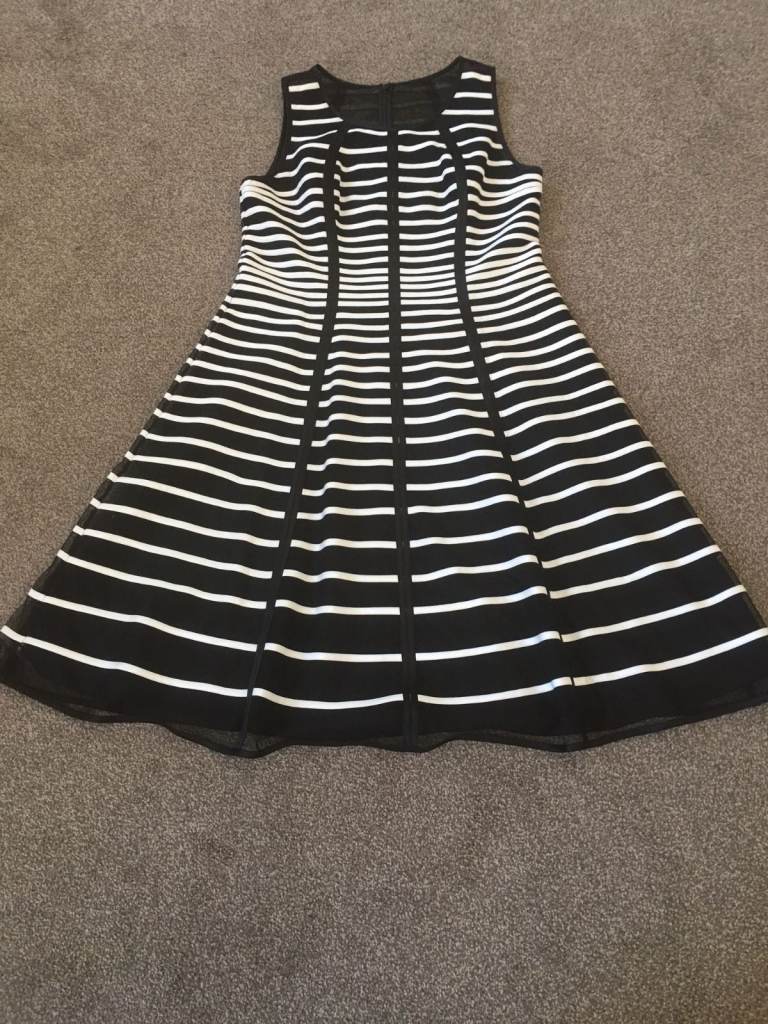 Roman Black and White Dress - Size 18