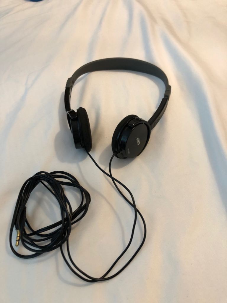 JVC Black Wired On-Ear Headphones with Aux Cable