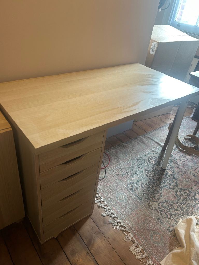 IKEA desk with Alex drawers and legs 