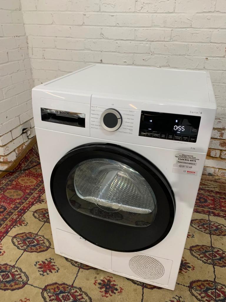 Bosch Serie 6 Tumble Dryer - White, 8kg, As Good As New