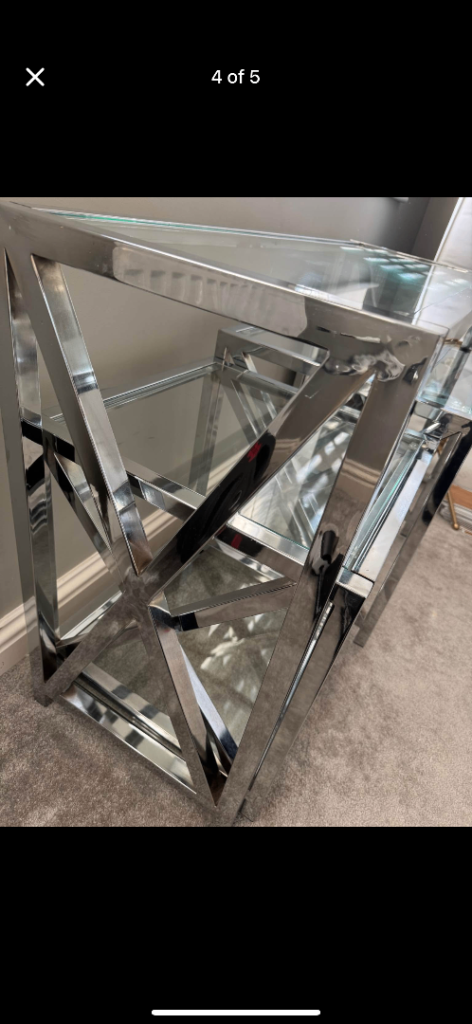 X3 glass chrome storage living stylish home units
