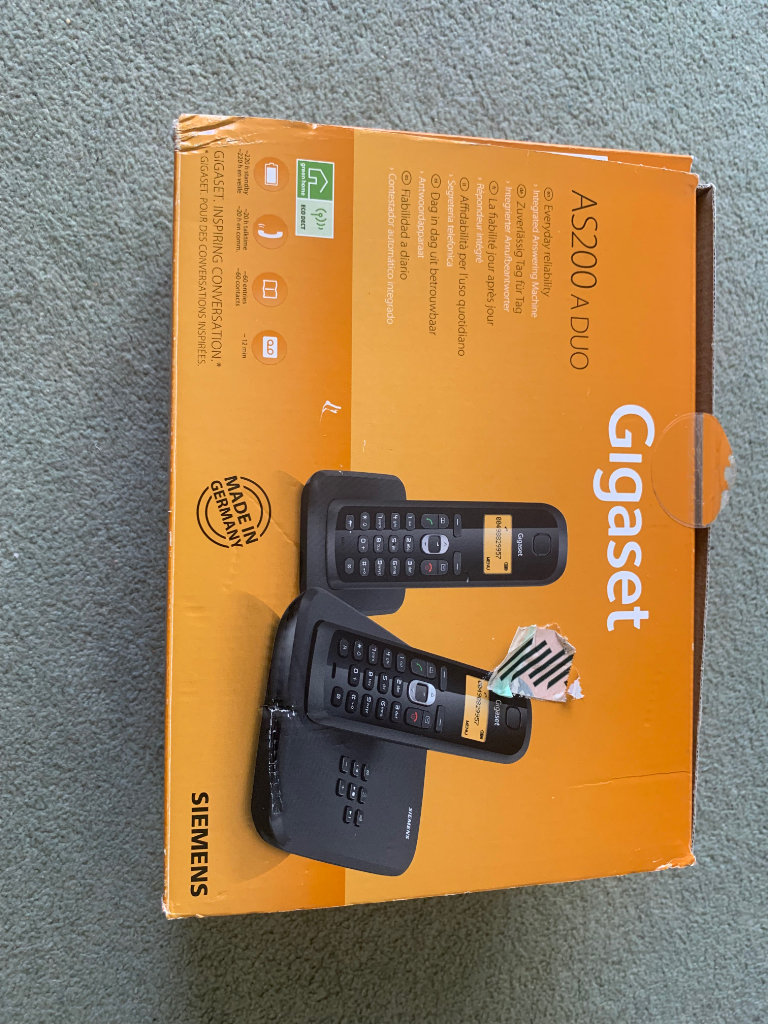 Gigaset landline phone, 2 cordless phone work with batteries 