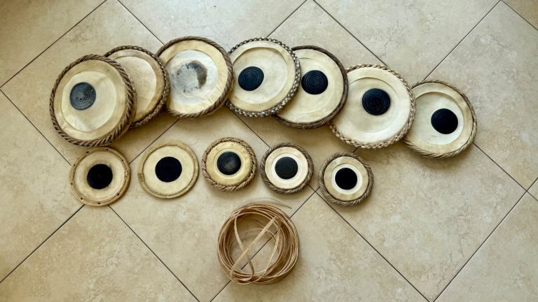 13 pieces Tabla skin, tabla, tabla accessories, drum skins