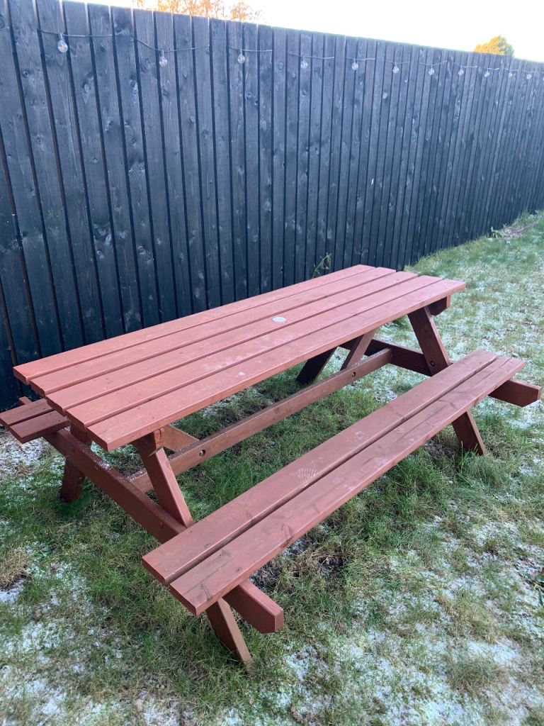 Picnic table and bench