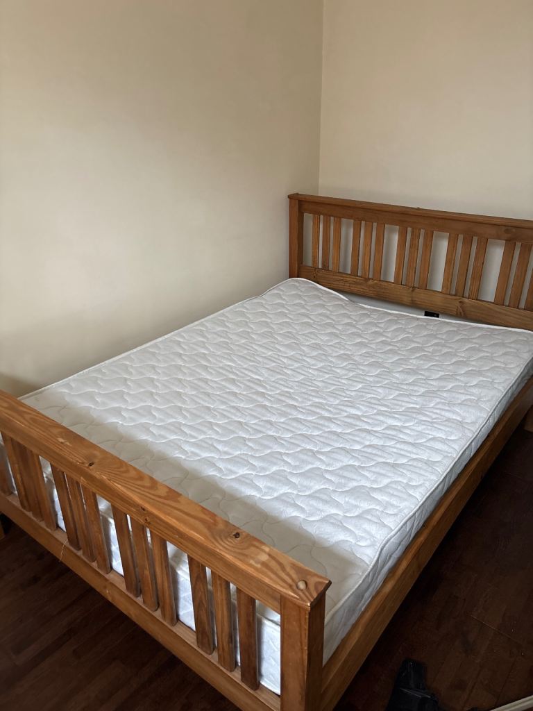 Double Mattress and Bed with broken slat
