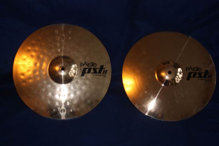 Paiste PST8 Reflector Series 14in Medium Hi Hats ~ Weight (T) 854 grams (B) 1430g ~ As New £125 ono