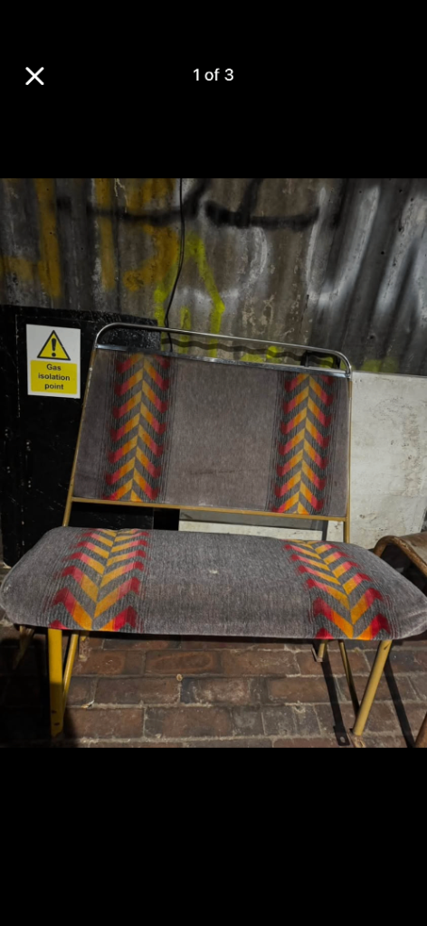 5 x original chevron moquette - early stagecoach - vintage bus seats
