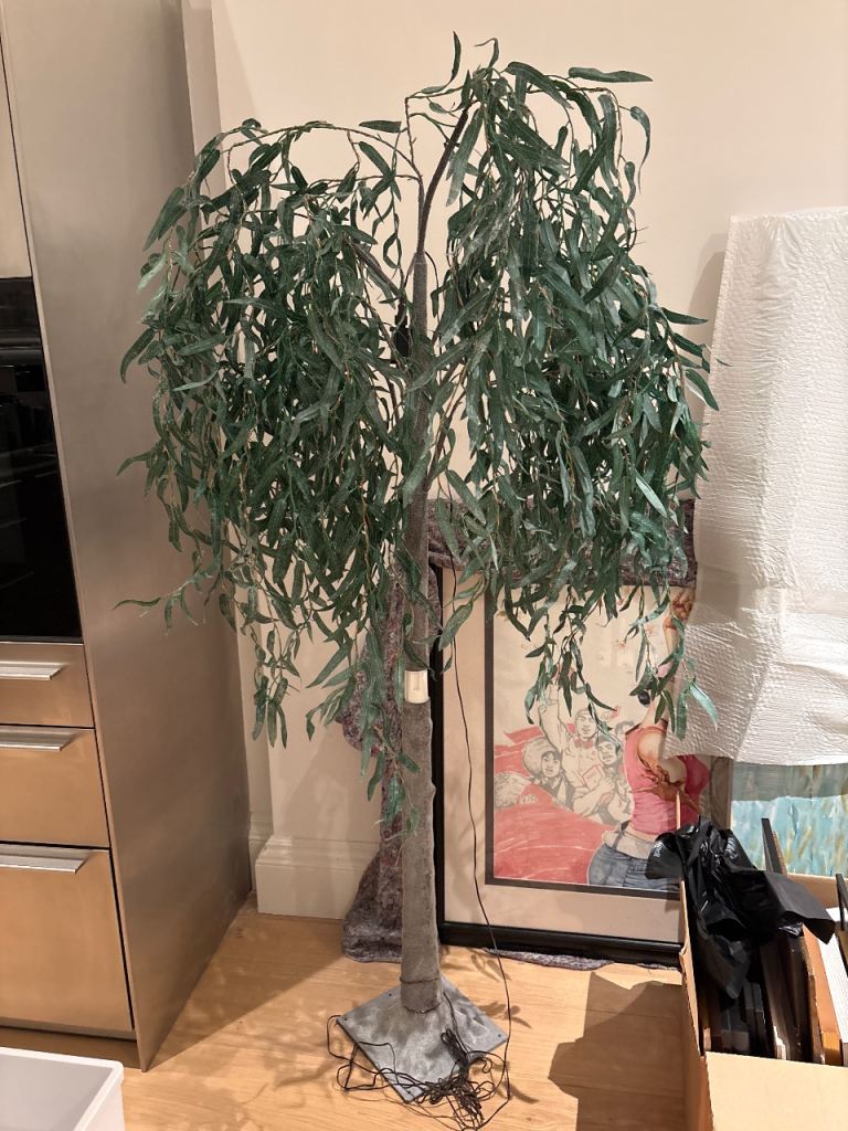 Artificial Willow Tree with Lights – Good Condition