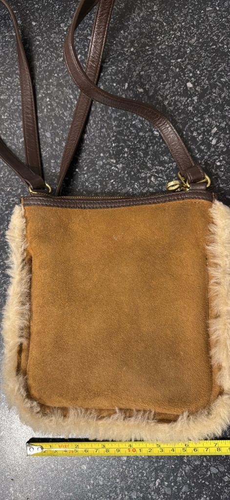 image for Ugg cross body/ hand bag, leather and sheepskin, great for Christmas 