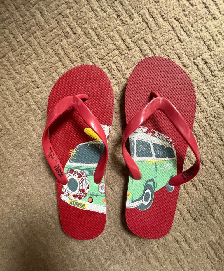 Marks & Spencer camper van flip flops
