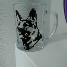 Beer Tankard With German Shepherd Dog Decal BRAND NEW