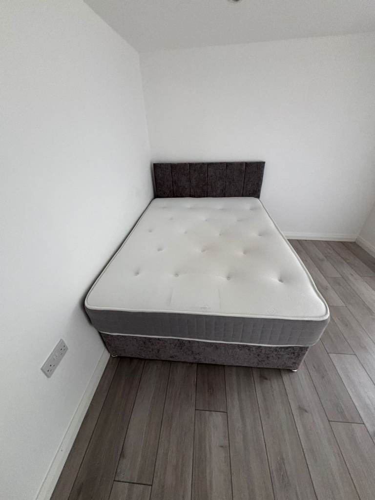 image for Double Devan bed complete with memory foam mattress good condition £150