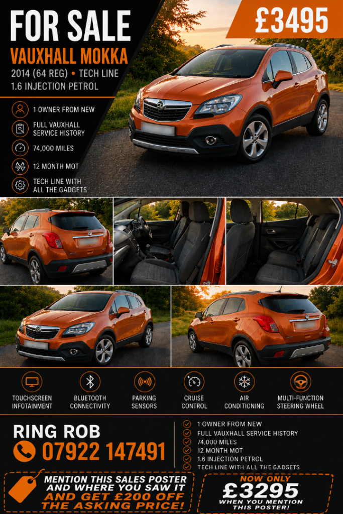 Vauxhall, MOKKA, Hatchback, 2014, Manual, 1598 (cc), 5 doors