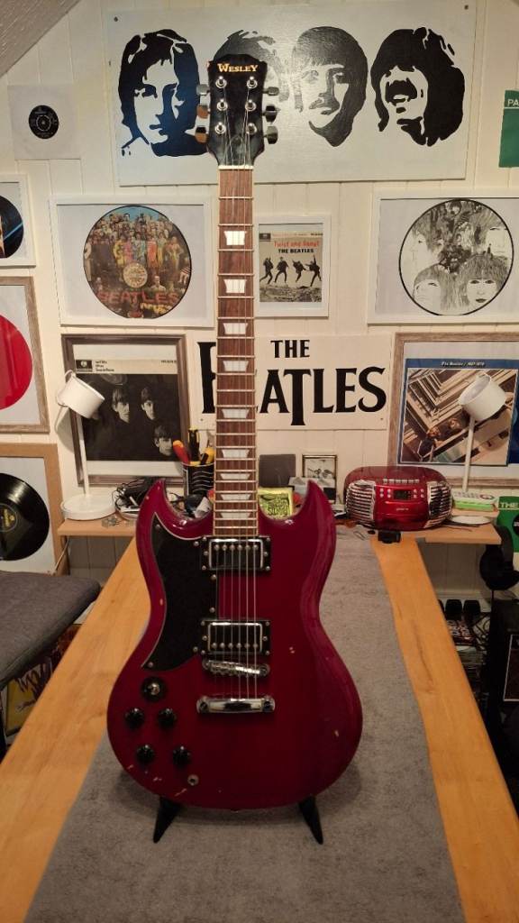 Left Handed SG Style Guitar by Wesley.