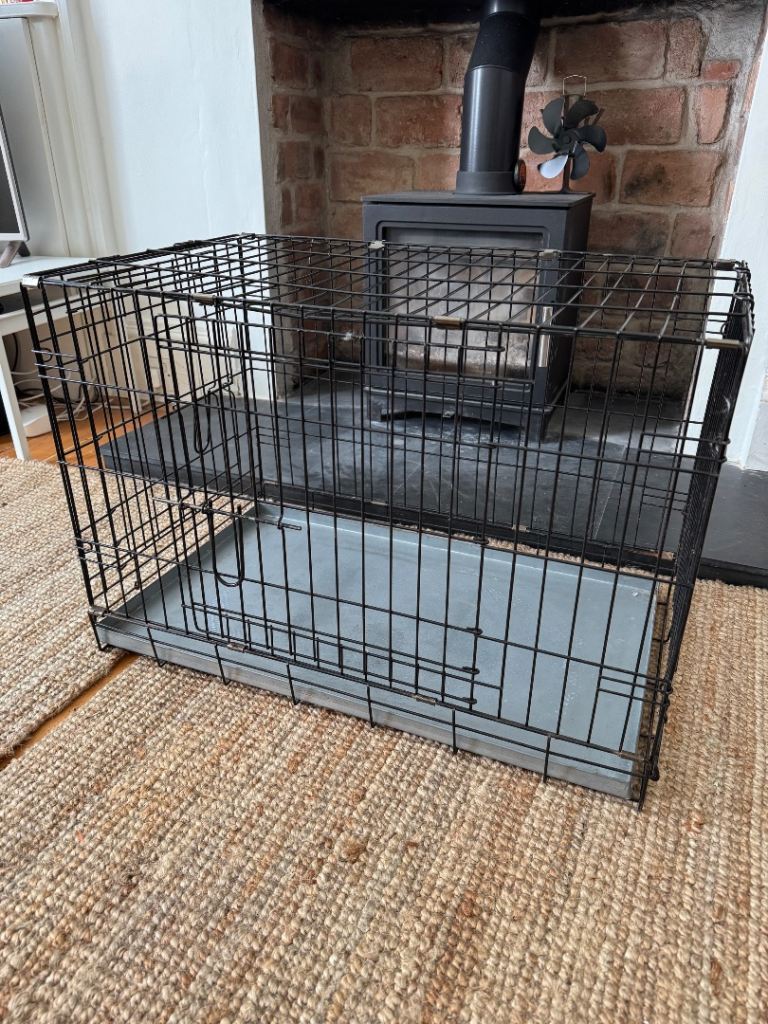 Double Door Folding Dog Crate