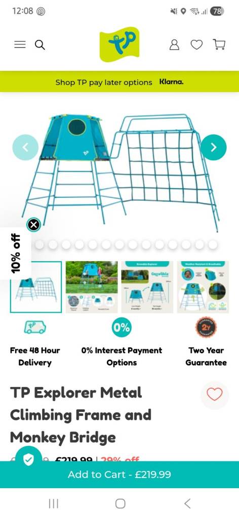 TP climbing frame & Ufo den