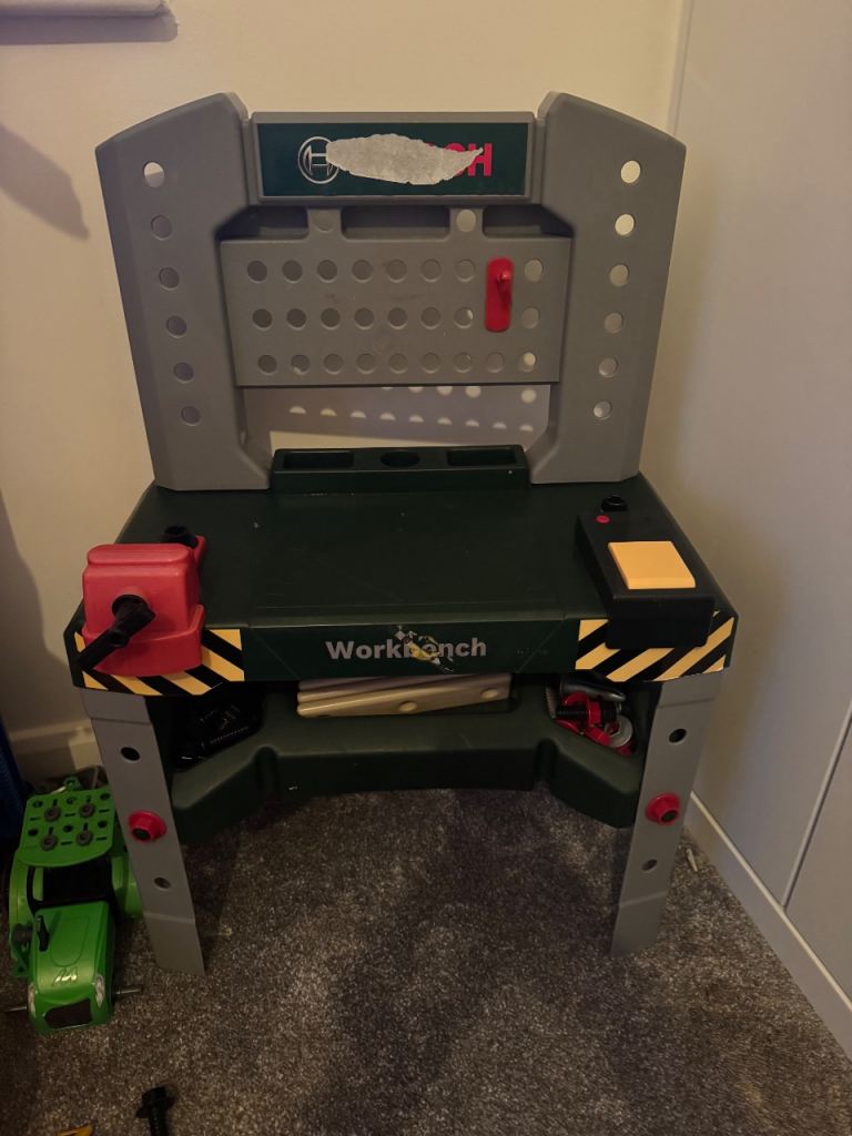 Bosch tool bench toy and lots of tools 